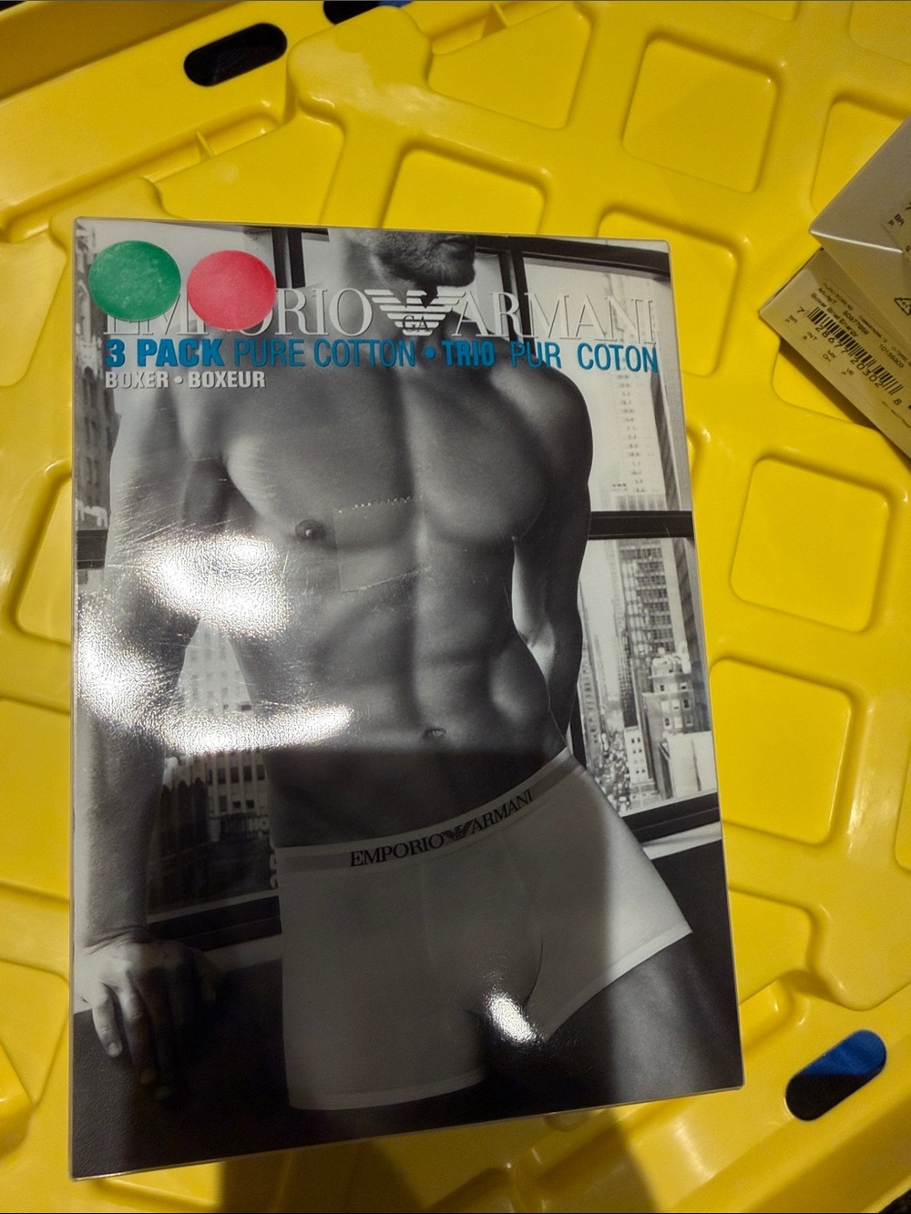 NWT Emporio Armani White Boxer Briefs  3 pack size Medium